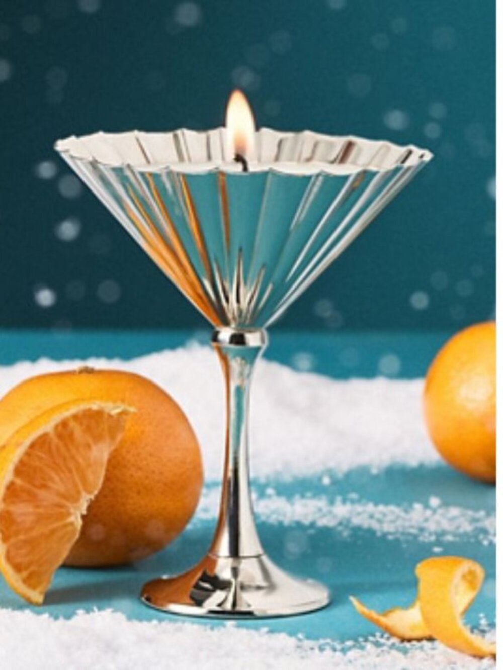 NWT ANTHROPOLOGIE MARTINI FRUITY BLANC DE BLANCE METAL CANDLE USA ZODAX